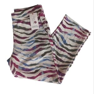 NWT Secret Treasures Zebra Print High-Rise Sleep Pants XS (0-2) Multi Pockets
